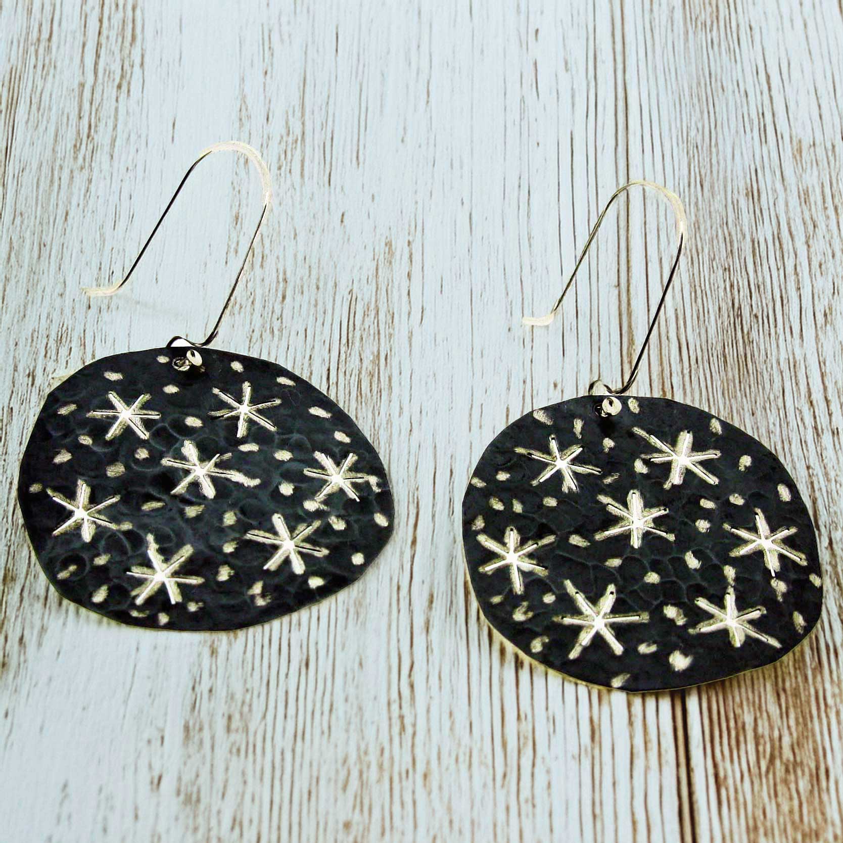 Starry Night Silver Earrings (655) Secondary image