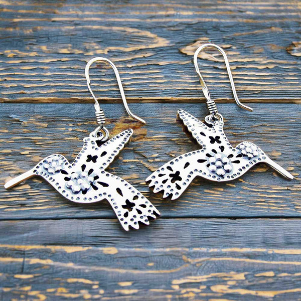 Colibri Hummingbird Silver Earrings