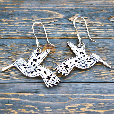 Colibri Hummingbird Silver Earrings
