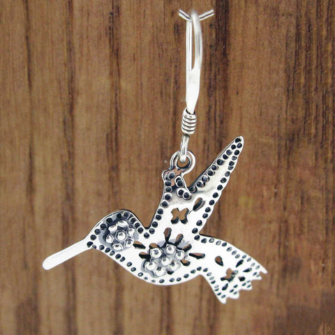 Mexican folk art hummingbird earrings
