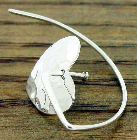 Unusual Silver Heart Earrings 
