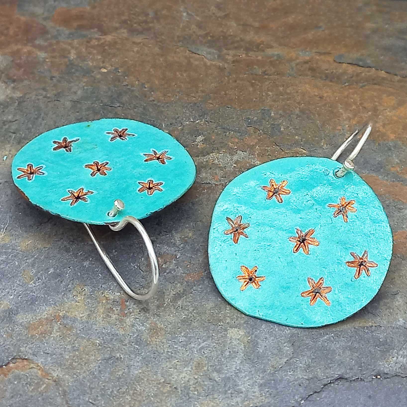 Patina Starry Sky Silver Earrings (681) Secondary image