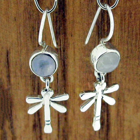Handmade dragonfly unusual earrings