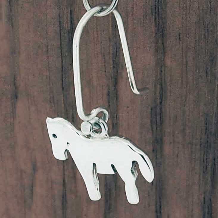 Horse Silver Earrings (689) Secondary image
