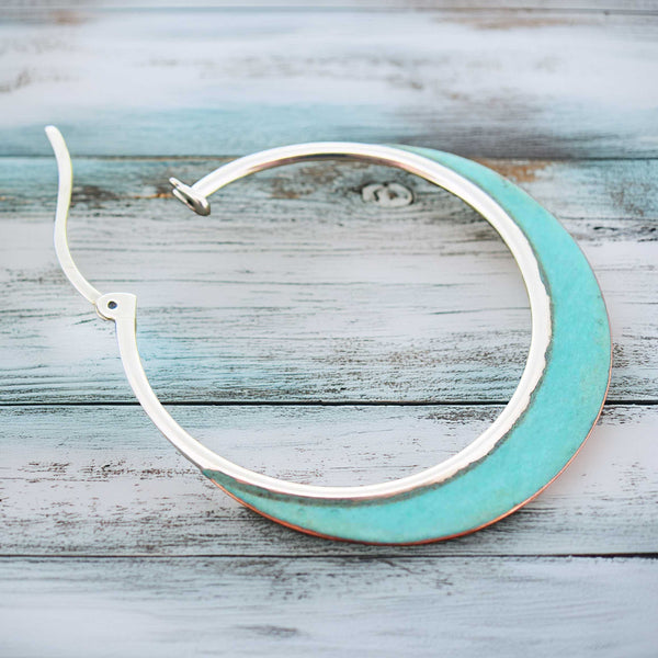 Handmade Silver Large Hoops