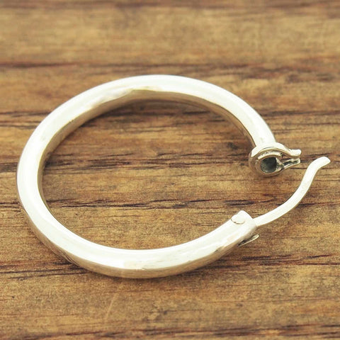 Chunky Sterling Silver Hoops
