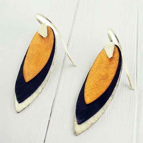 Handmade layered earrings