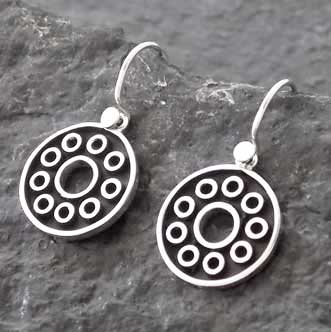 Mexican silver drop earrings