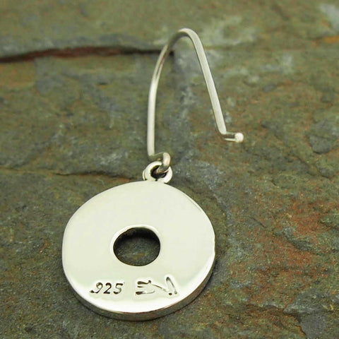 Oxidised Circles Silver Earrings (747)