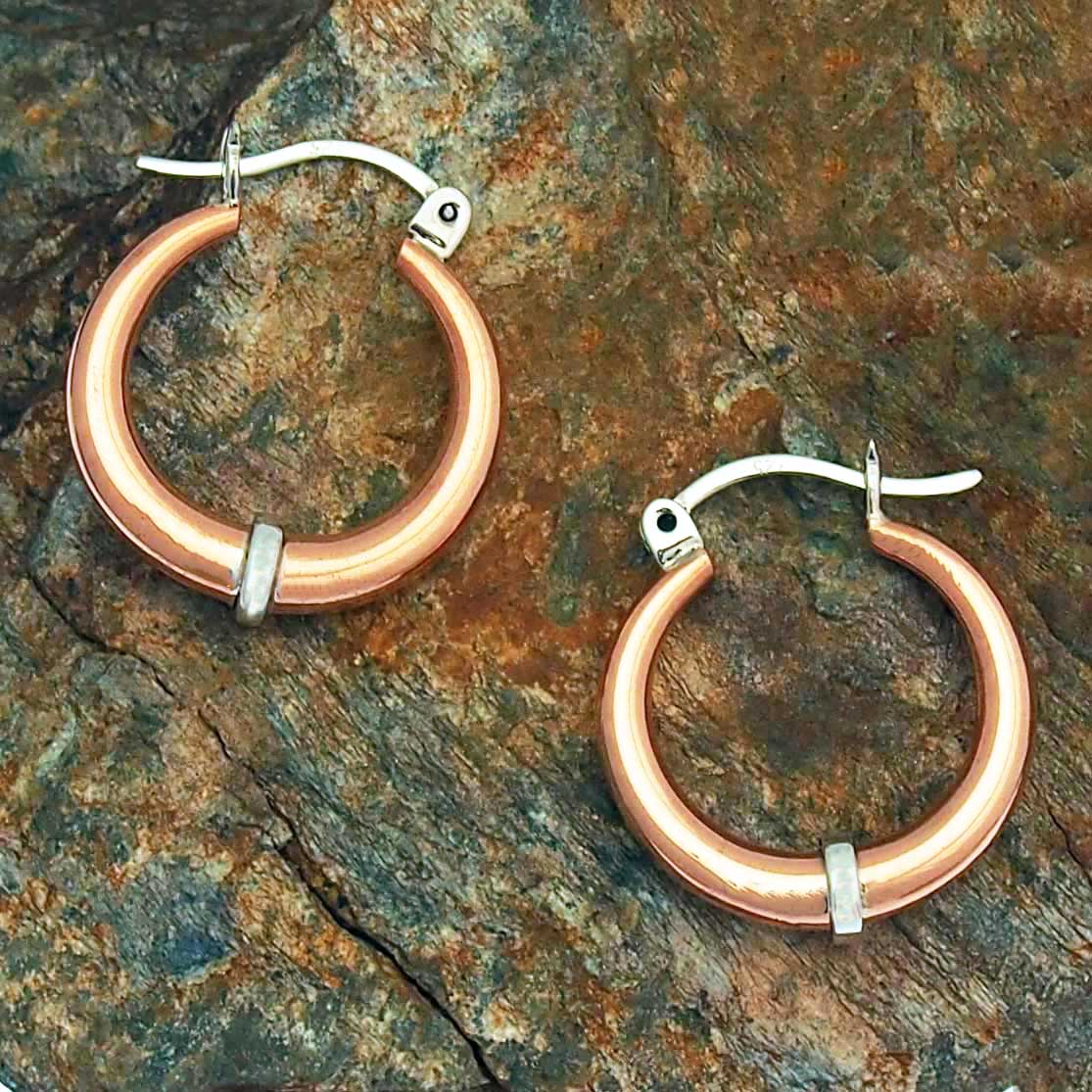 Tribal copper hoops Main image