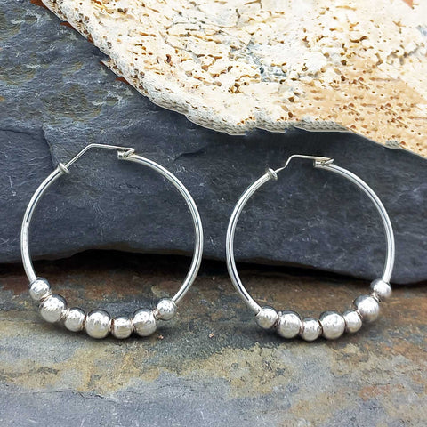 Handmade Hoop earring with balls