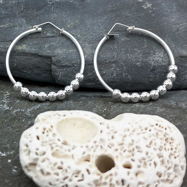 Handmade Hoop earring with balls