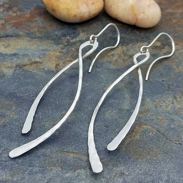 Unusual Mexican Silver Earrings
