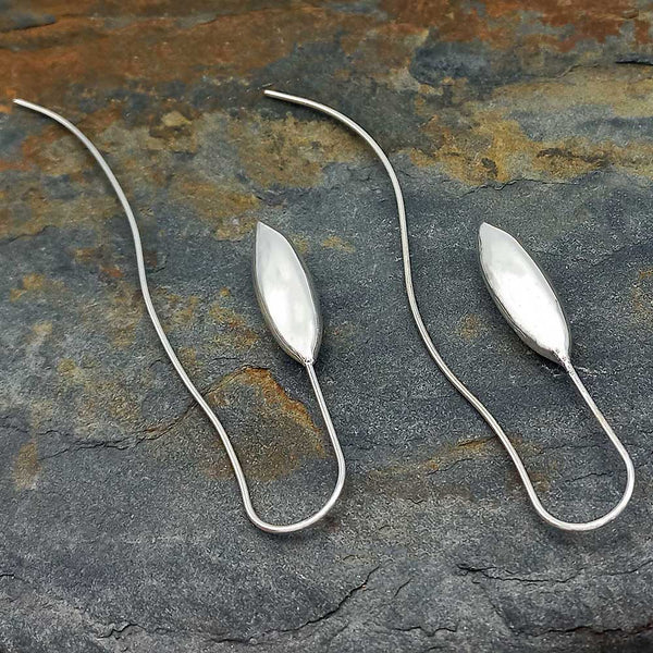 Pull-through Mexican silver earrings