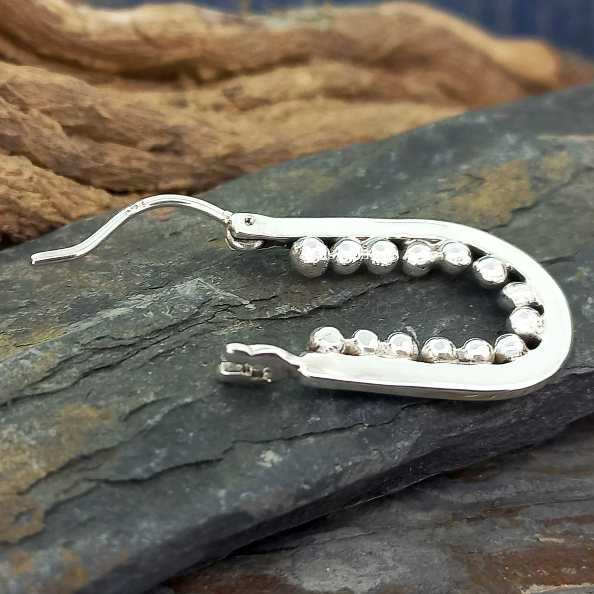Unusual silver earrings