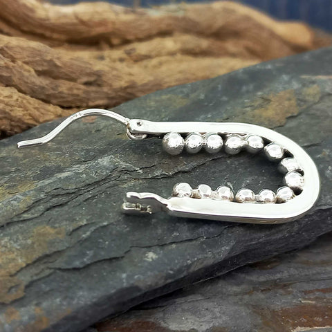 Unusual silver earrings