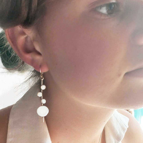 Mexican statement handmade silver earrings