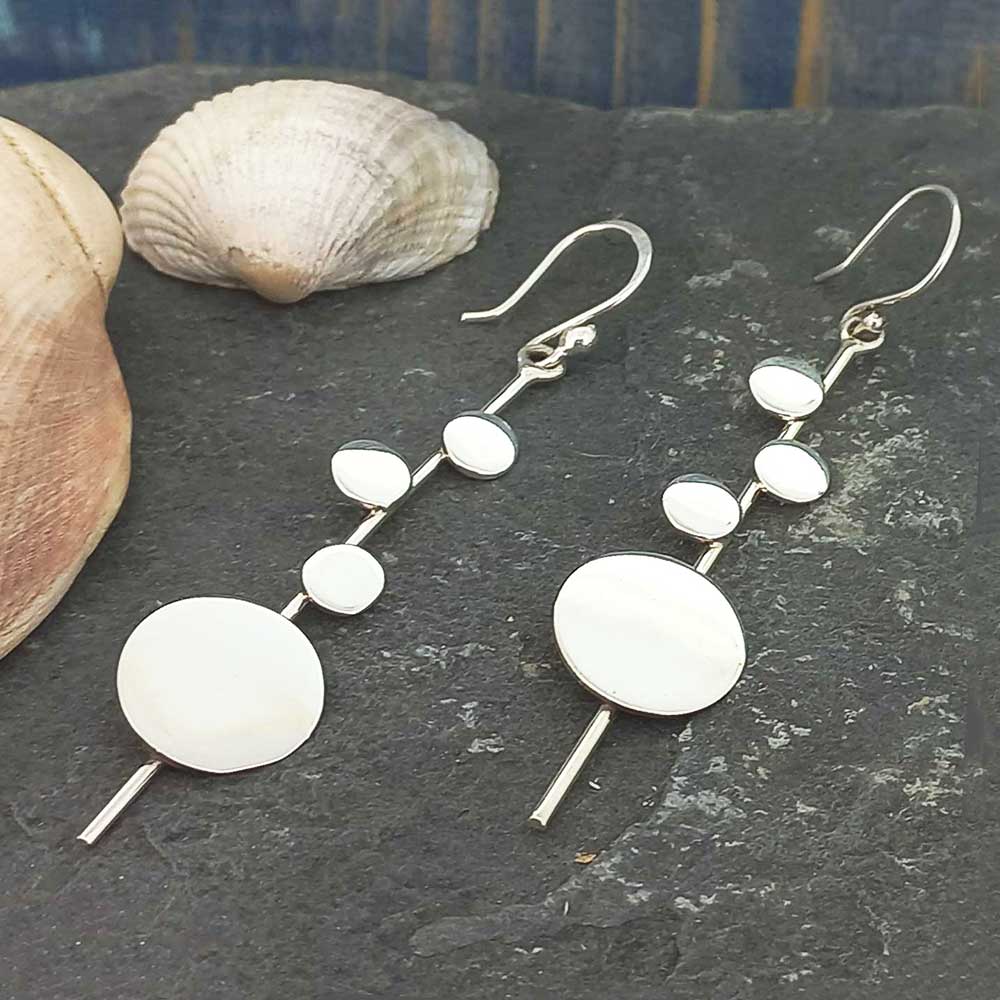 Celestial Flow Silver Earrings Main image