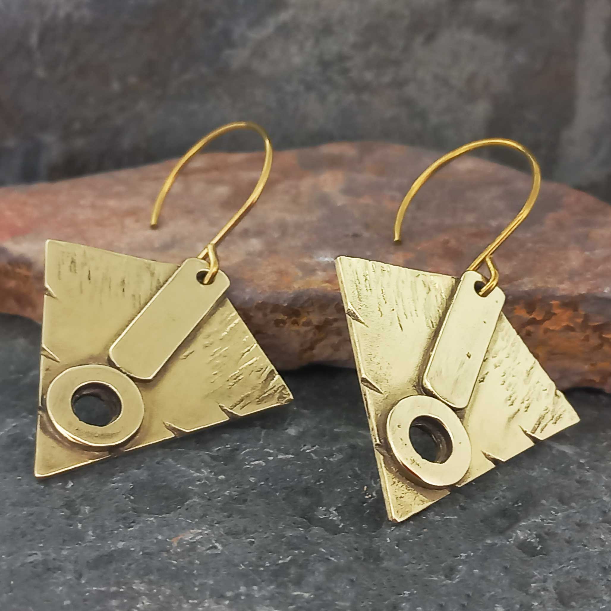 Maya Brass Earrings (823) Secondary image