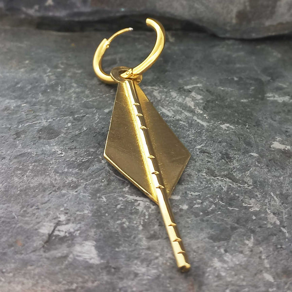 Unusual handmade brass boho earrings 