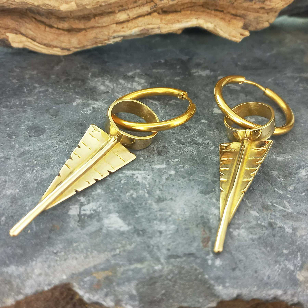 Handmade Arrow Brass Earrings Main image
