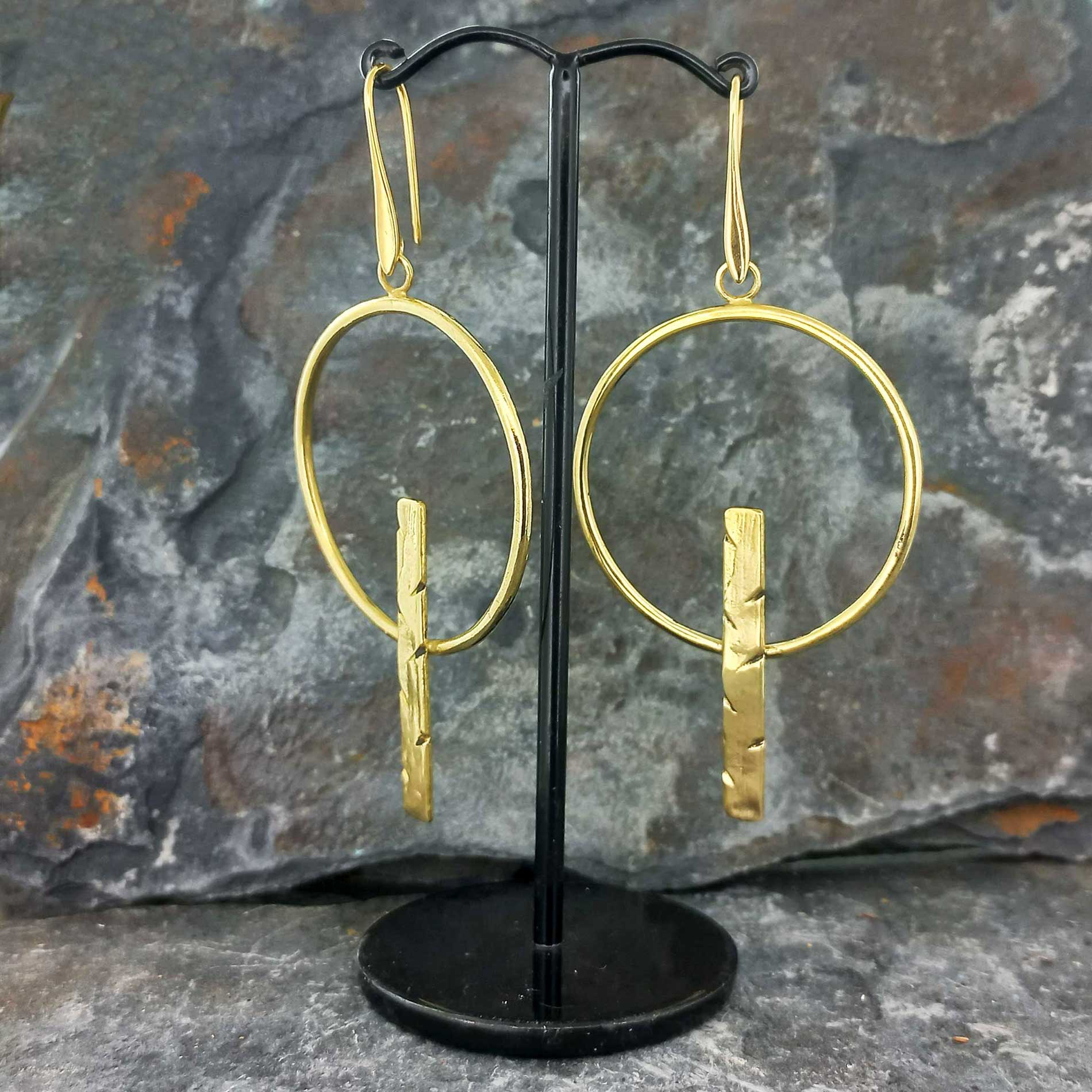 Time Brass Earrings (832) Secondary image