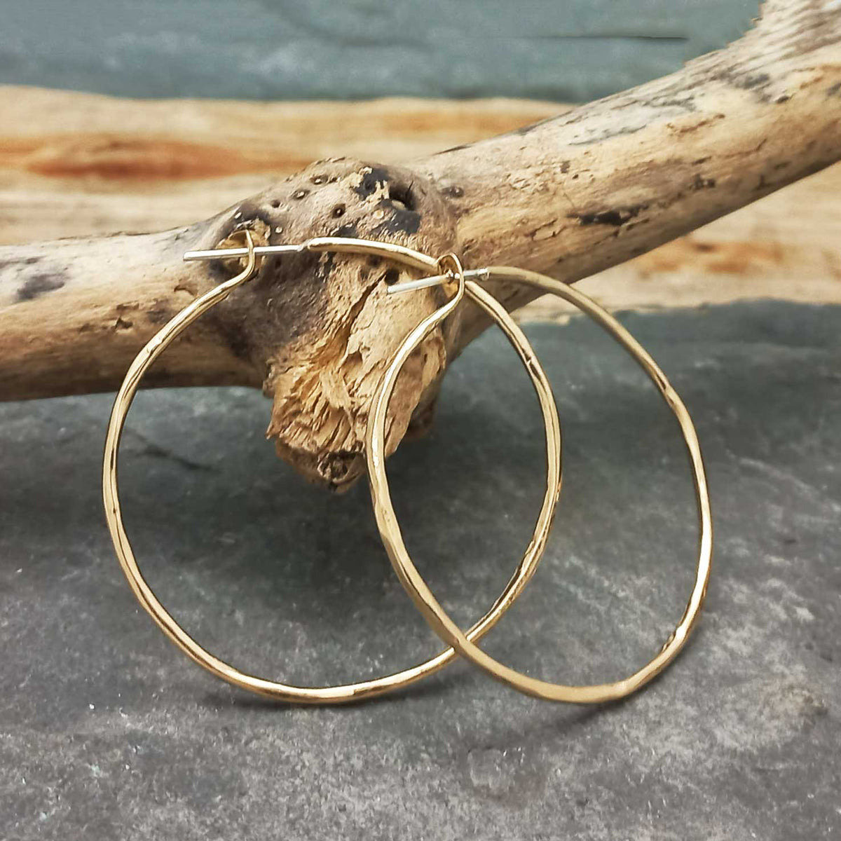 Brass Hoop Earrings