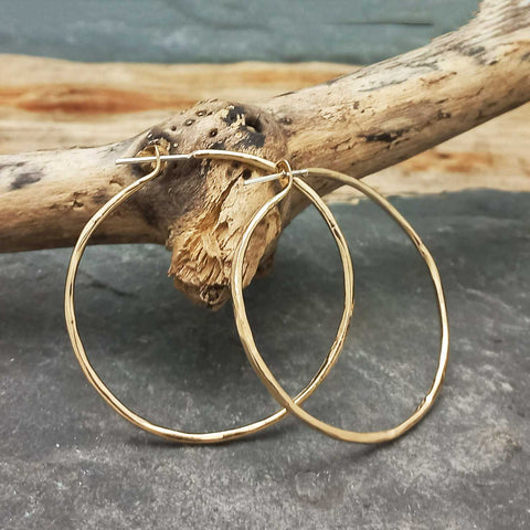 Brass Hoop Earrings