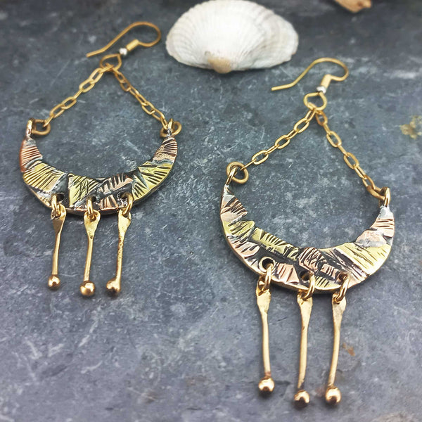 Statement moonbeam artisan earrings