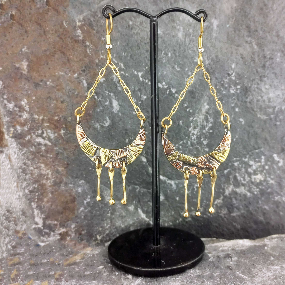 Moonbeam long dangly earrings