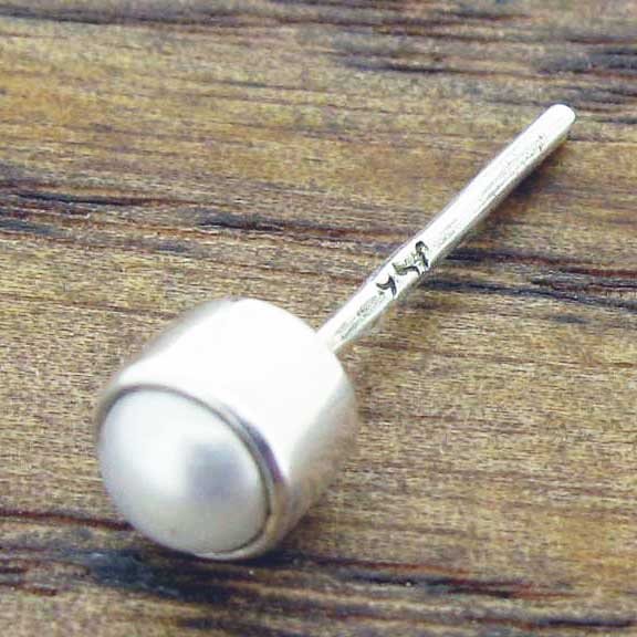 Pearl stud earrings