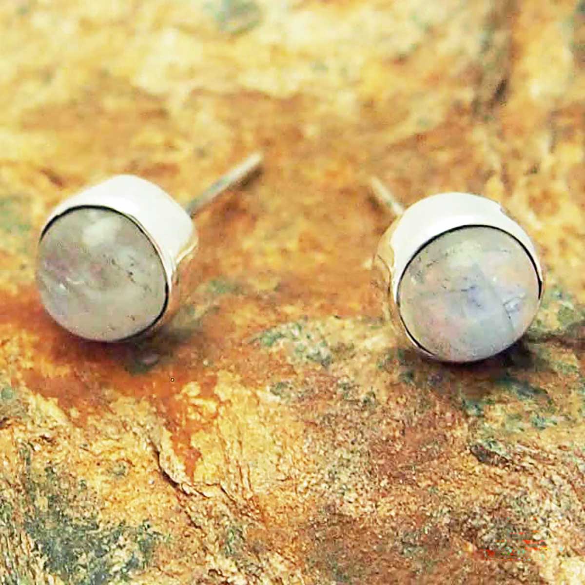 Moonstone 6mm Silver Stud Earrings (15) Secondary image