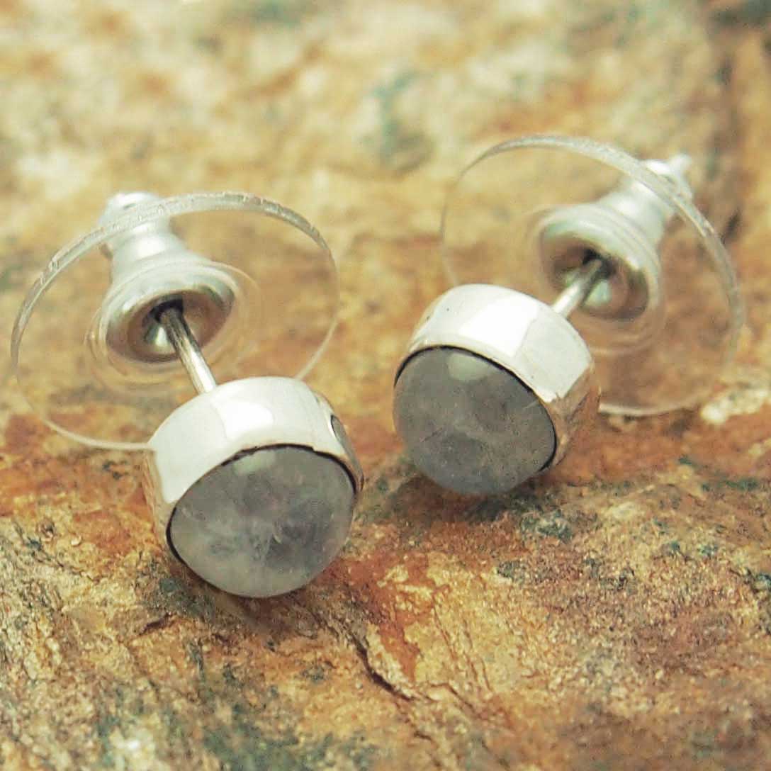 Handmade Moonstone Mexican silver studs