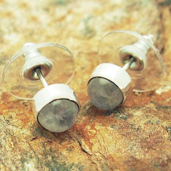 Handmade Moonstone Mexican silver studs