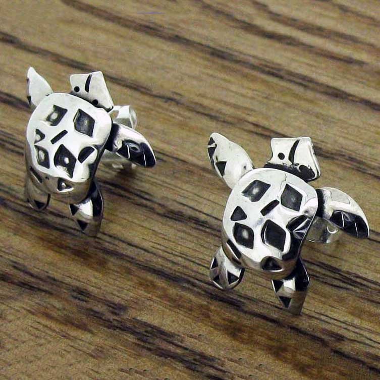 Turtle Silver Stud Earrings Main image