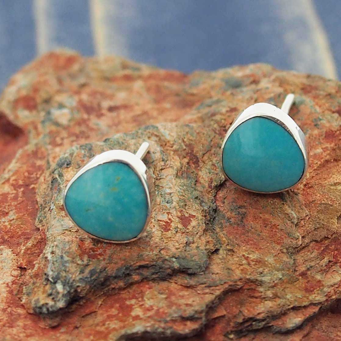 Sterling silver Turquoise studs Main image