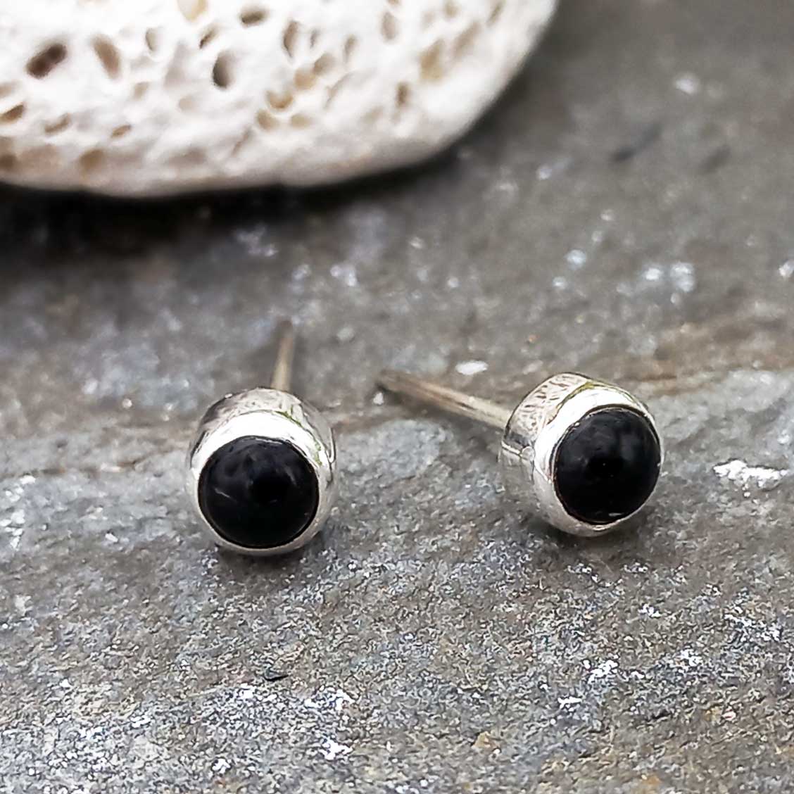 Onyx Sterling Silver Stud Earrings