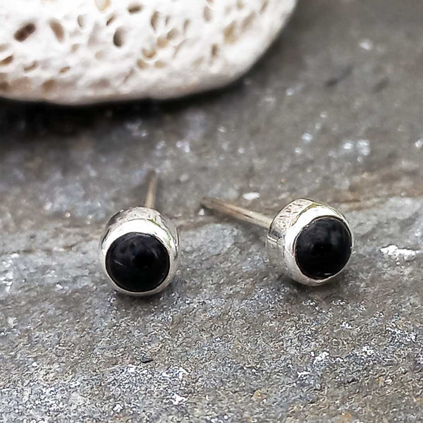 Onyx Sterling Silver Stud Earrings