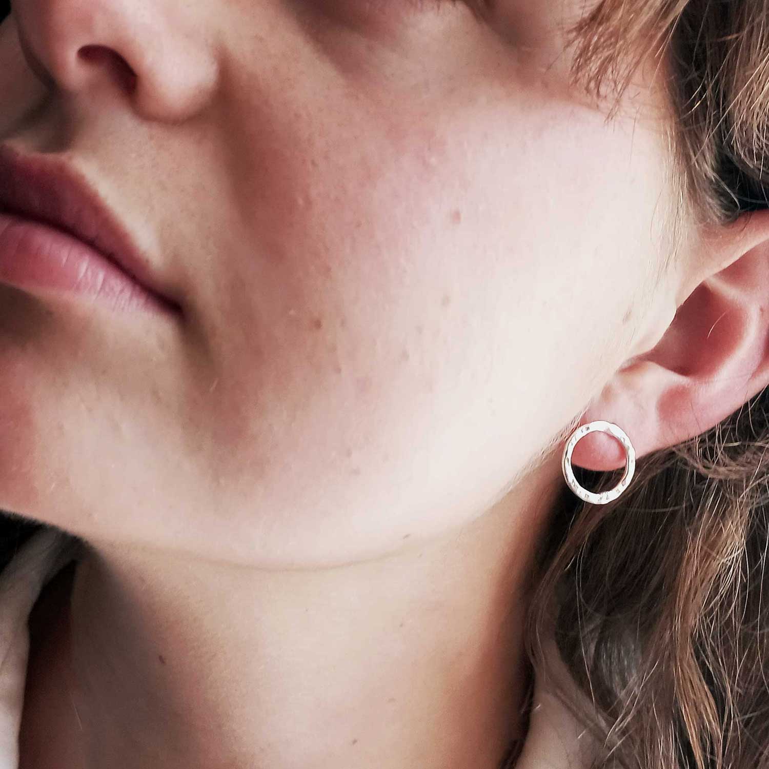 Cirqula Silver Stud Earrings (114) Secondary image
