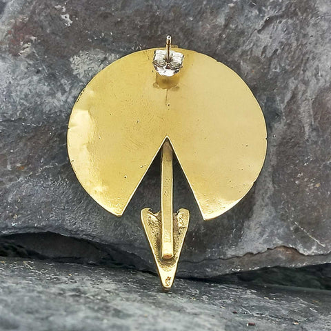 Back of inti earrings with sterling silver posts