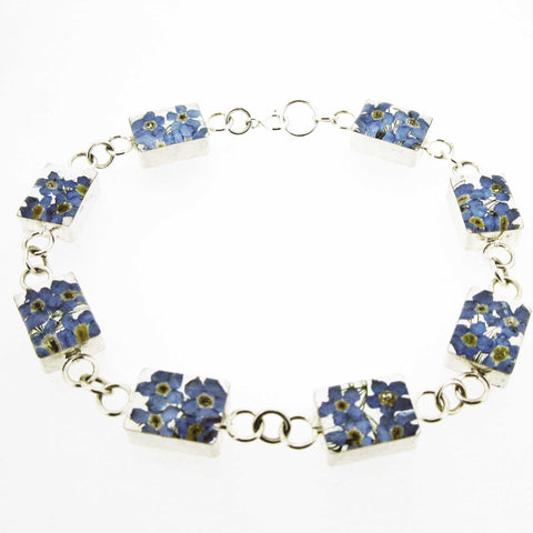 Sterling silver handmade flower bracelet