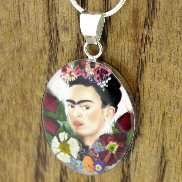 Frida Kahlo Sterling silver pendant
