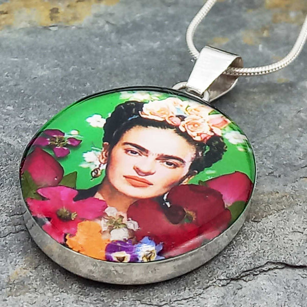 Frida Kahlo Mexican silver necklace