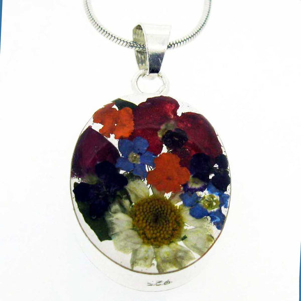 Sterling silver flower pendant