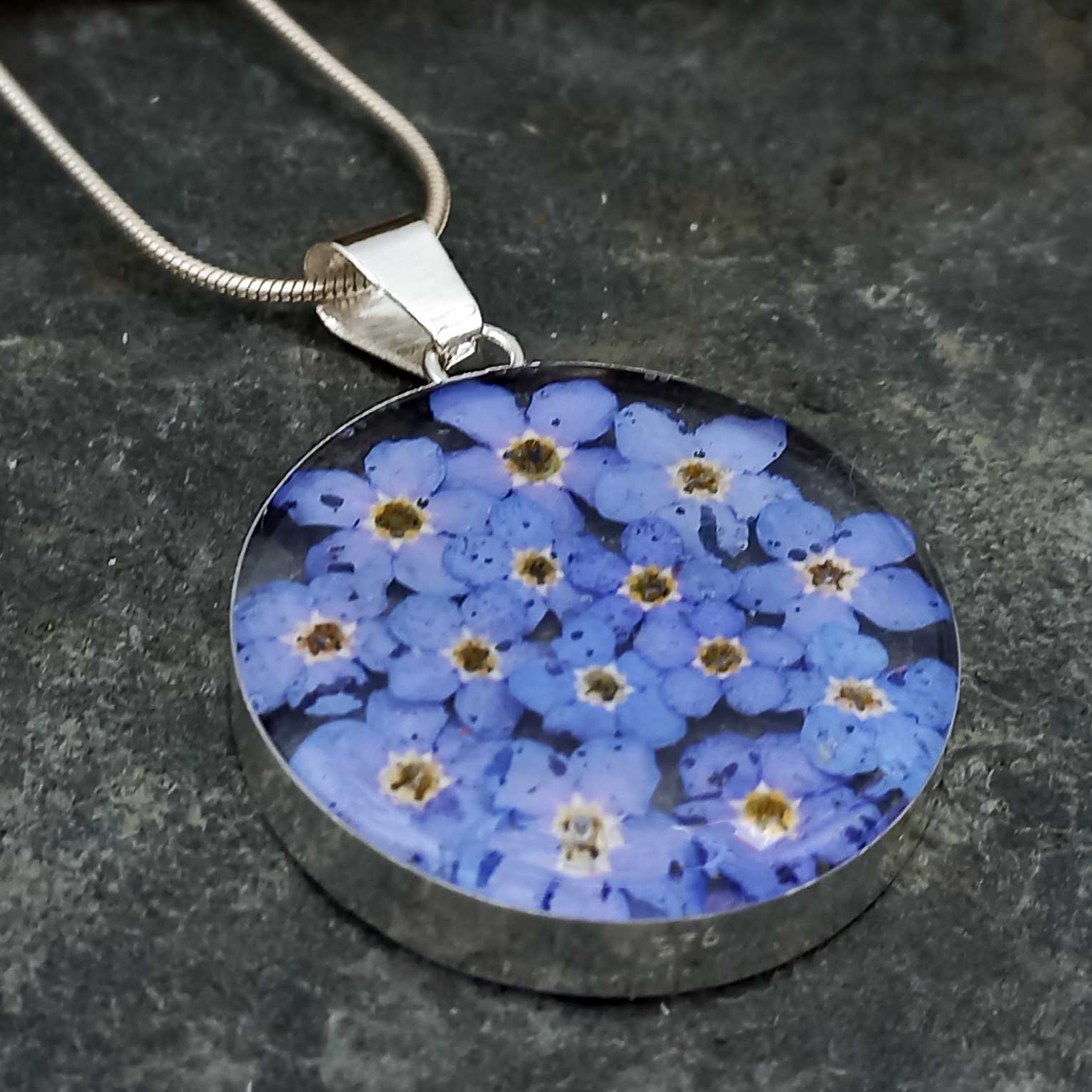 Real Forget-me-not jewellery