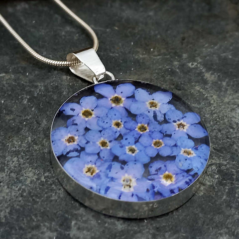 Real Forget-me-not jewellery