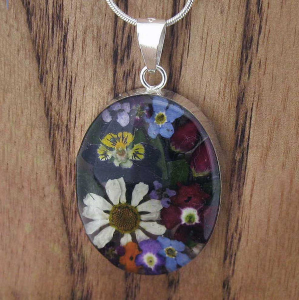 Handmade silver flower pendant