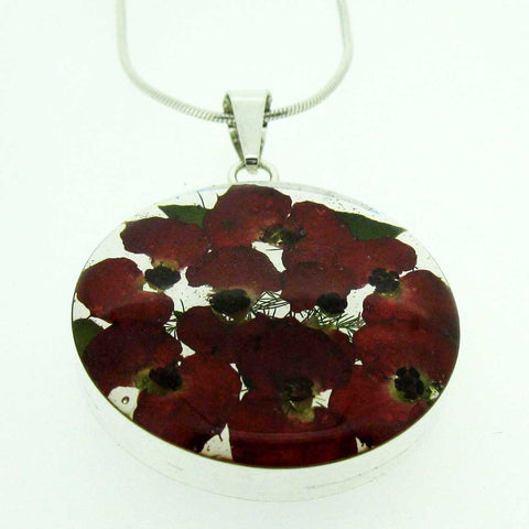 Poppy handmade sterling silver necklace
