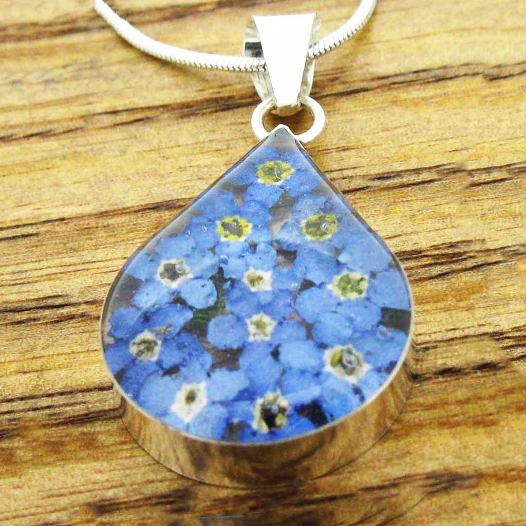 forget-me-not silver necklace