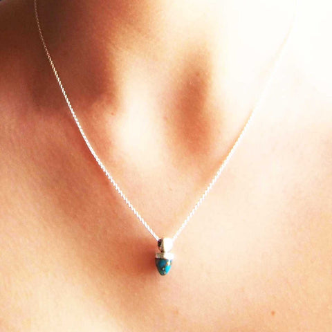 Handmade turquiose drop necklace